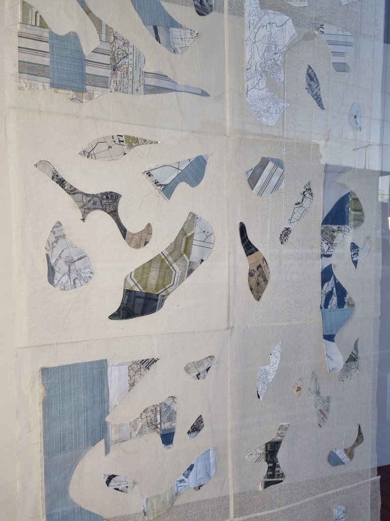 Detail: ‘An inventory of loss (ongoing)’, 2024 - (mixed media stitched onto scrim)